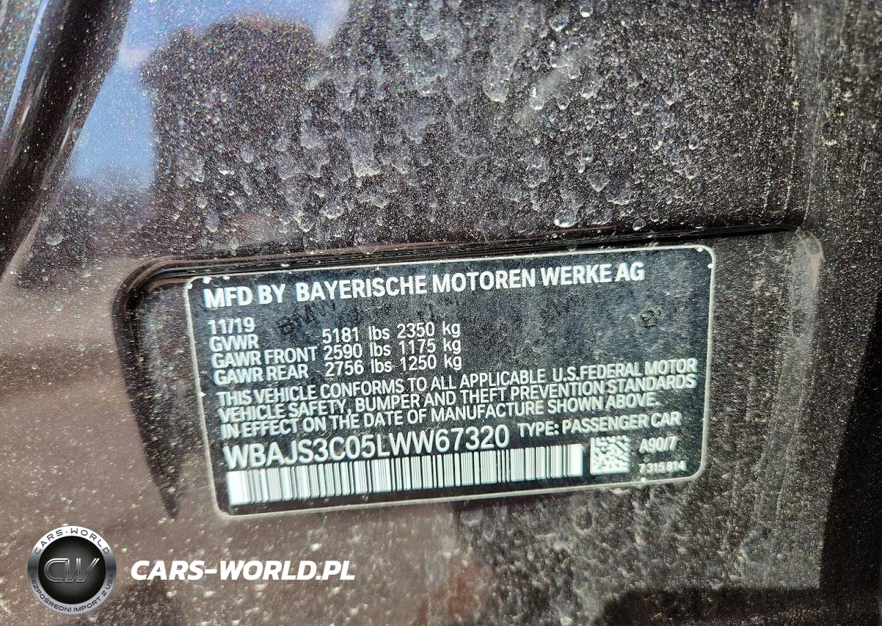 2020 BMW 540 Xi VIN:WBAJS3C05LWW67320 - 12