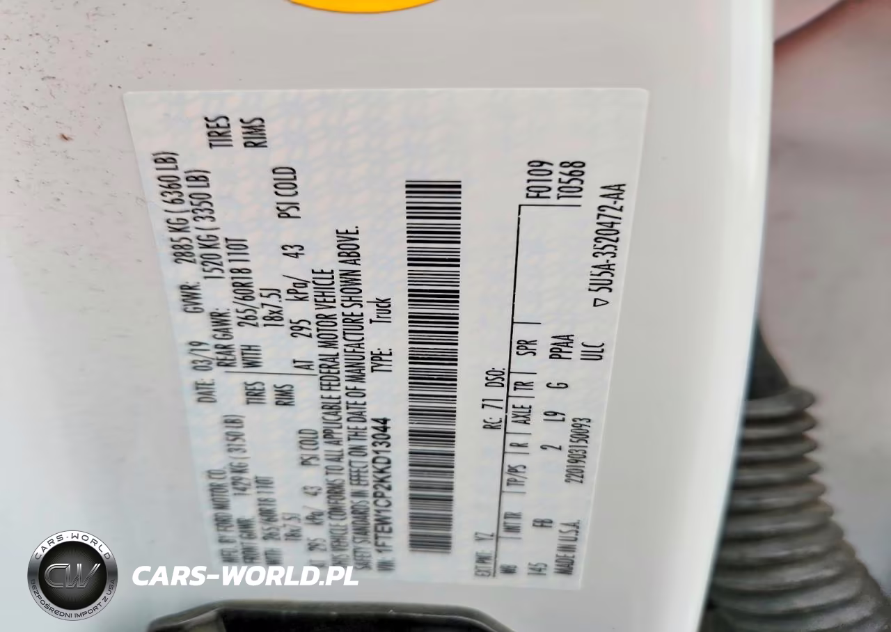 2019 Ford F150 Xlt VIN:1FTEW1CP2KKD13044 - 12