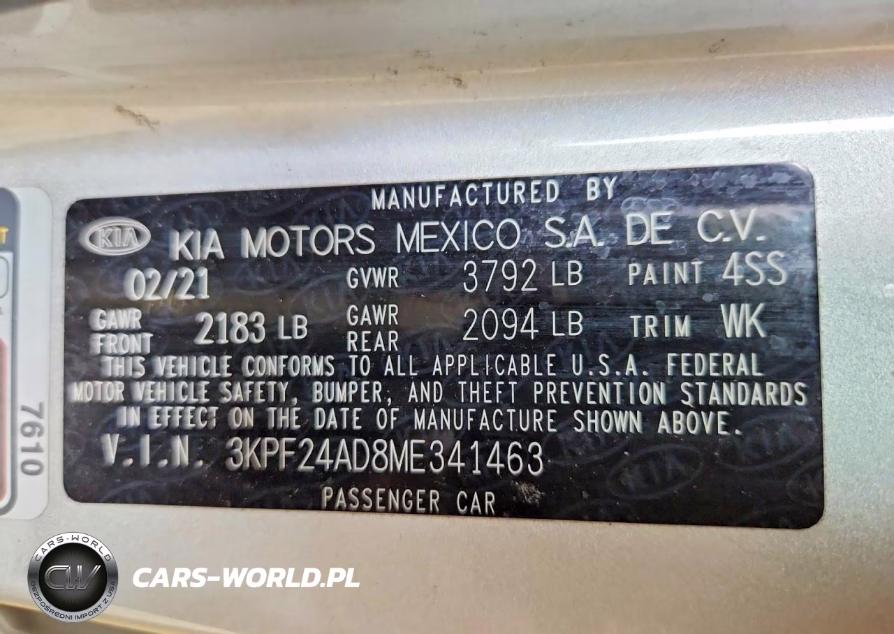 2021 Kia Forte Lxs VIN:3KPF24AD8ME341463 - 12