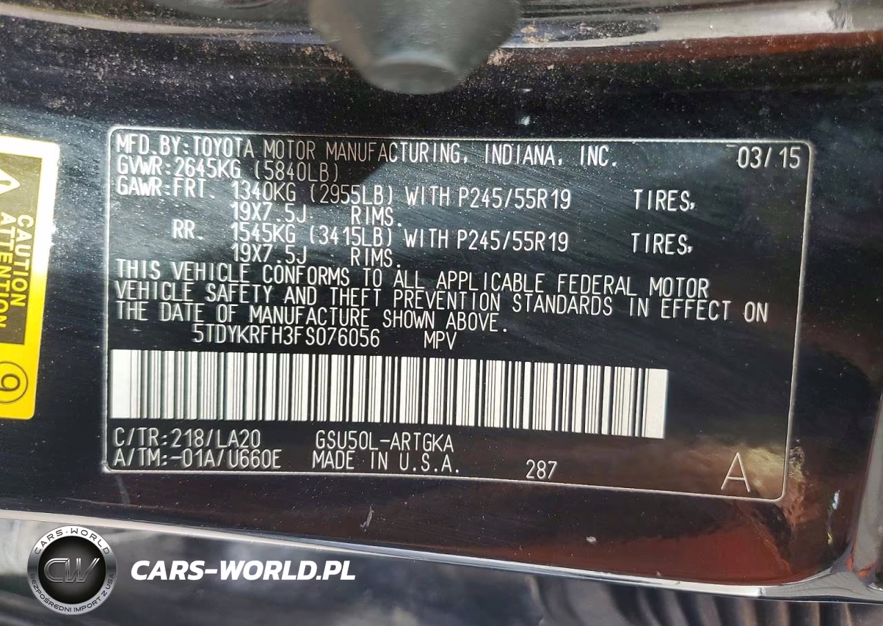 2015 Toyota Highlander Limited VIN:5TDYKRFH3FS076056 - 13