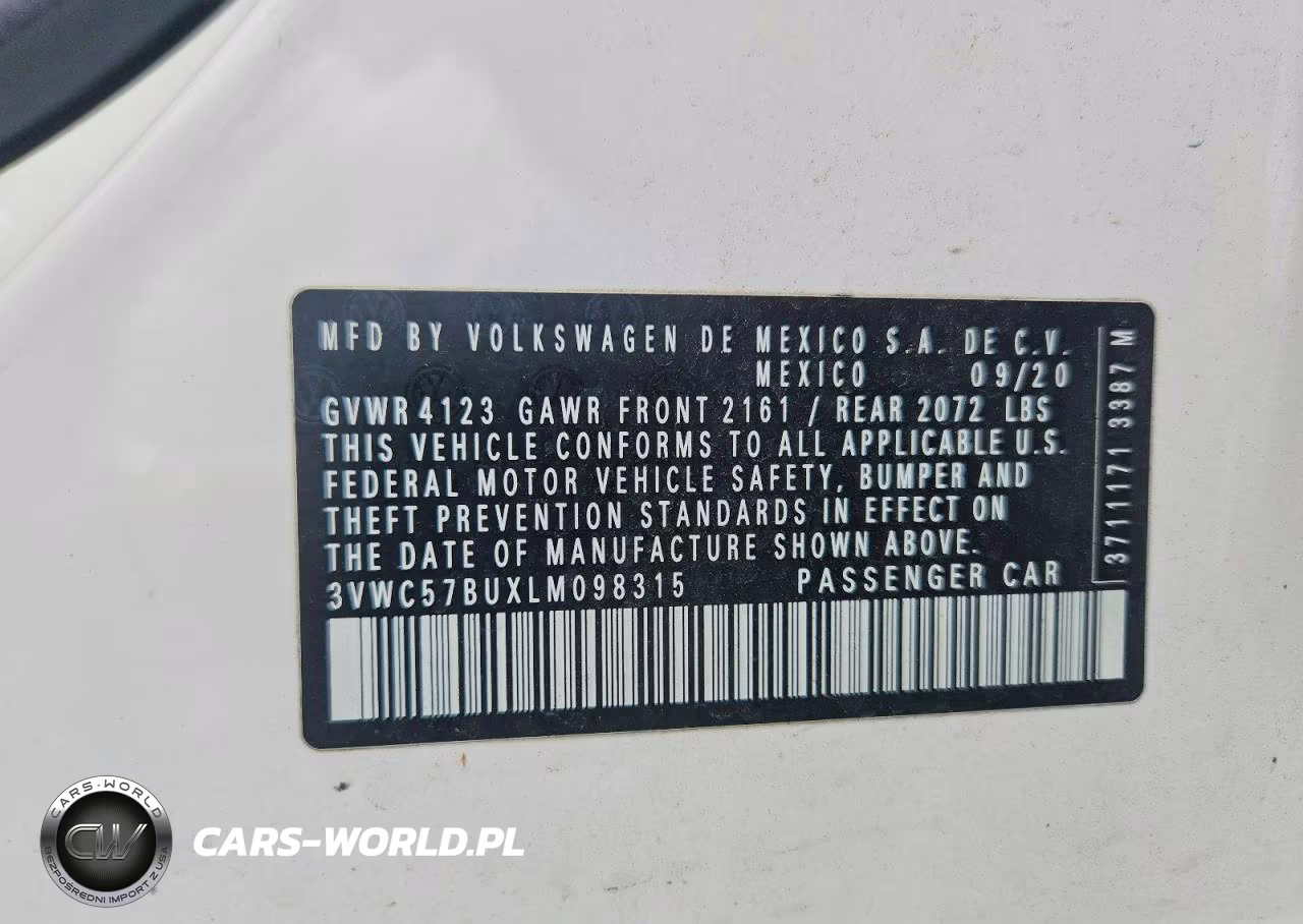 2020 Volkswagen Jetta S VIN:3VWC57BUXLM098315 - 12