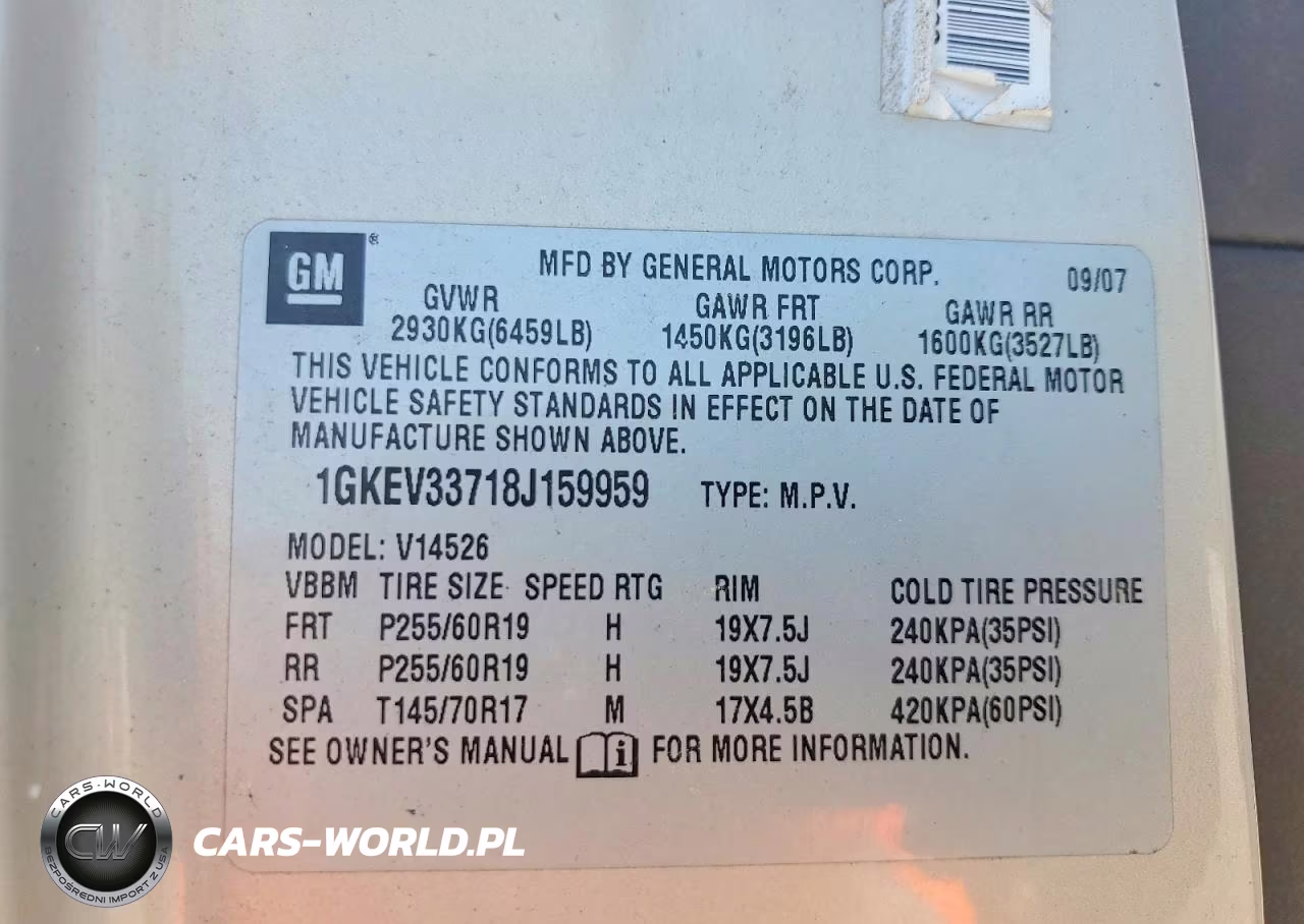 2008 GMC Acadia Slt-2 VIN:1GKEV33718J159959 - 13