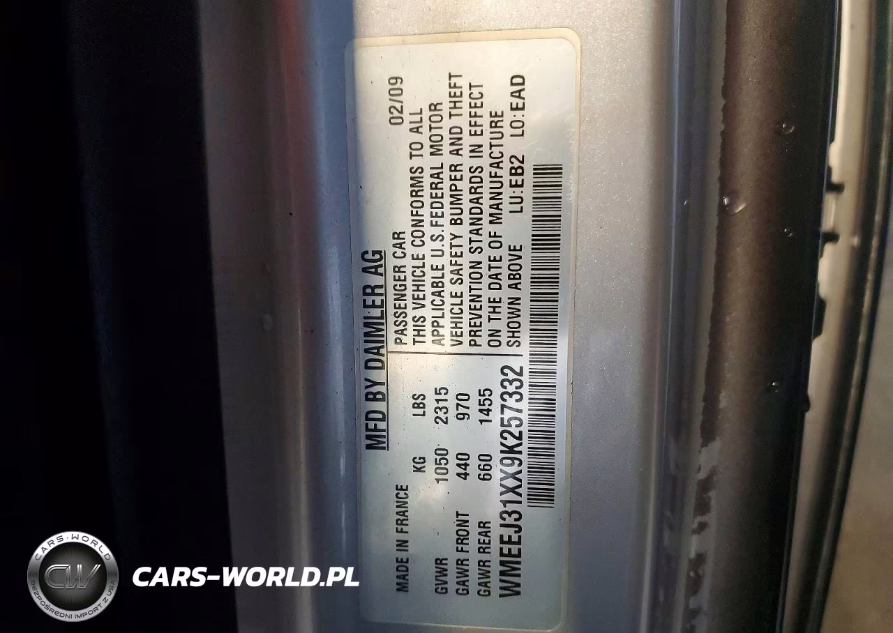 2009 Smart Fortwo Pure VIN:WMEEJ31XX9K257332 - 12