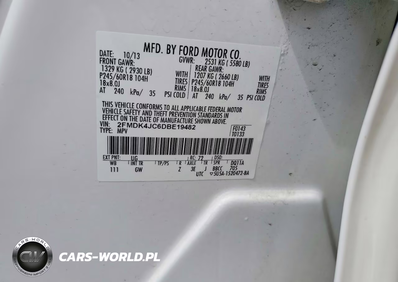 2013 Ford Edge Sel VIN:2FMDK4JC6DBE19482 - 12