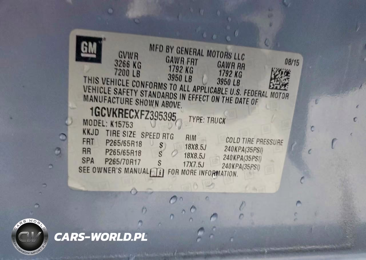 2015 Chevrolet Silverado K1500 Lt VIN:1GCVKRECXFZ395395 - 12