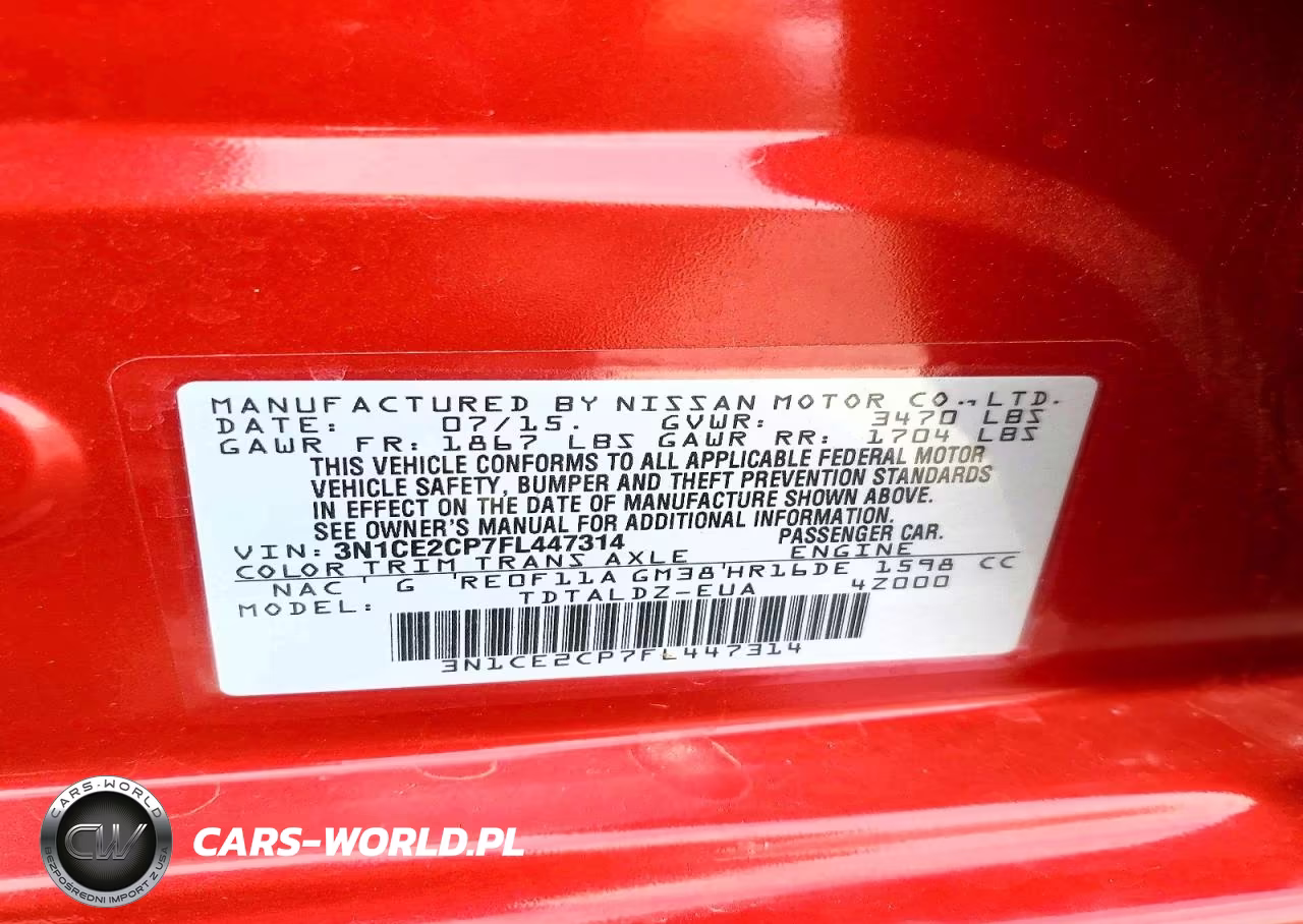 2015 Nissan Versa Note Sv VIN:3N1CE2CP7FL447314 - 13