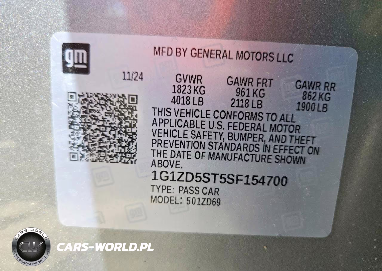 2025 Chevrolet Malibu Lt VIN:1G1ZD5ST5SF154700 - 12