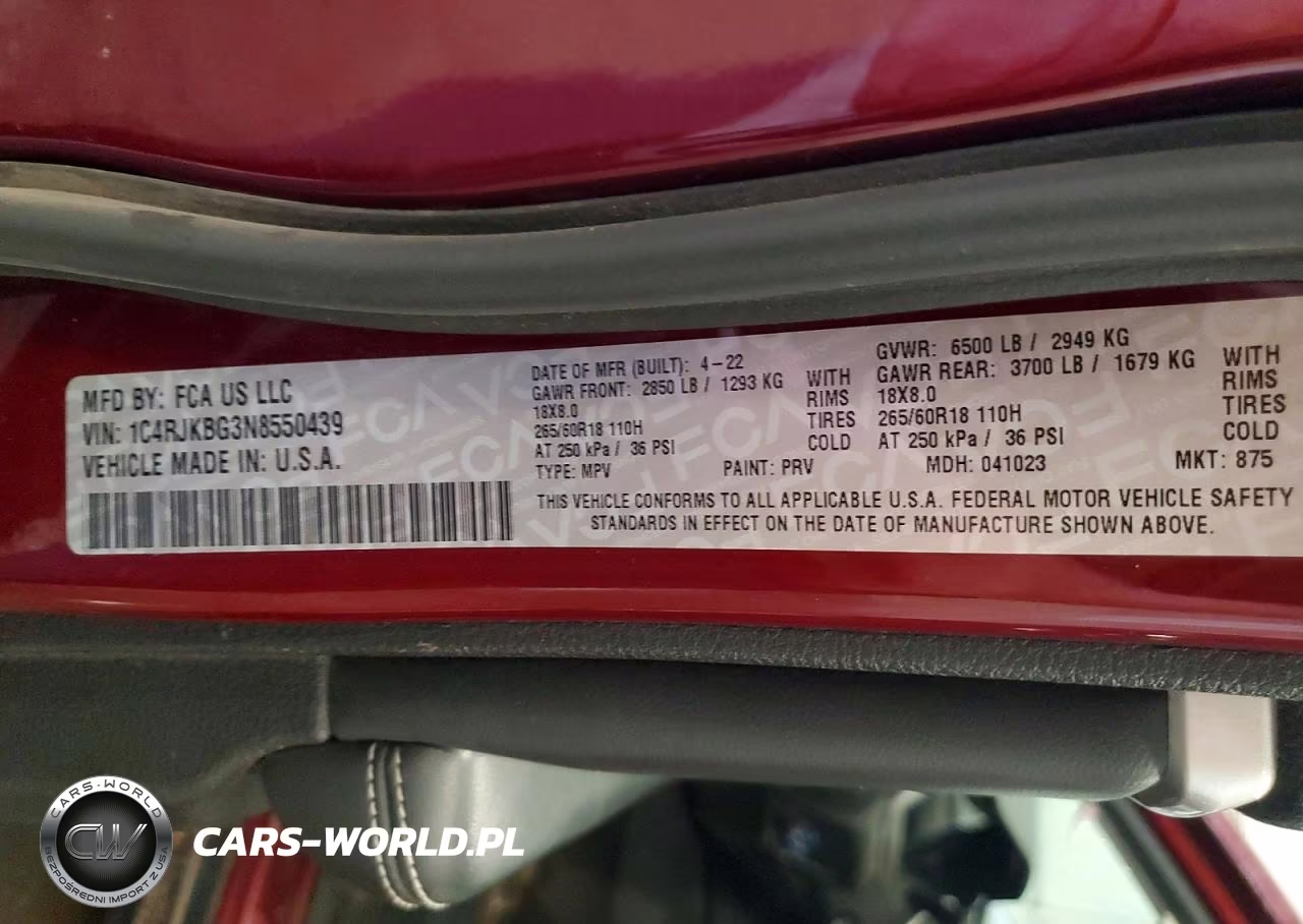 2022 Jeep Grand Cherokee L Limited VIN:1C4RJKBG3N8550439 - 13