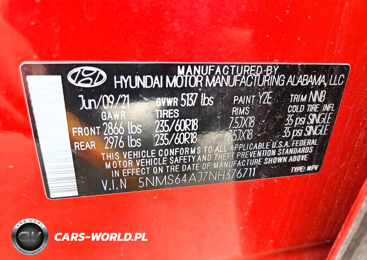 2022 Hyundai Santa Fe Sel VIN:5NMS64AJ7NH376711 - 13