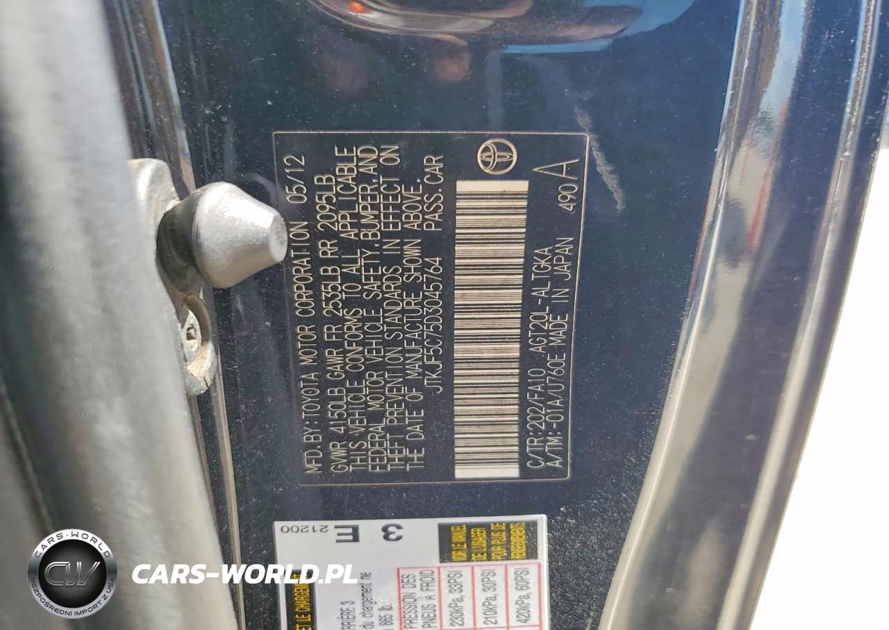 2013 Scion Tc Base VIN:JTKJF5C75D3045764 - 12