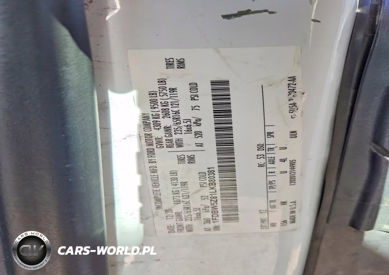 2020 Ford Transit T-350 VIN:1FDBW5Z81LKB80381 - 13