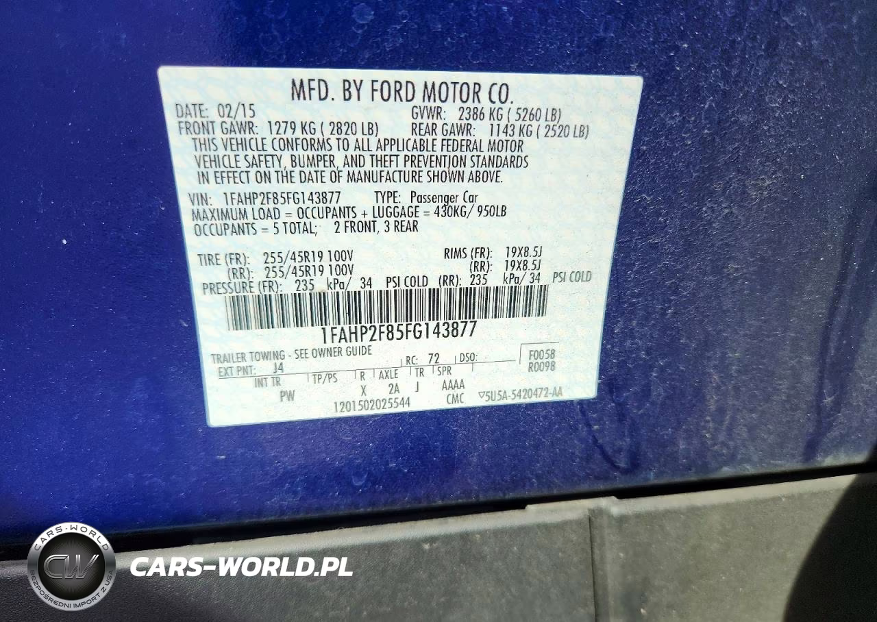 2015 Ford Taurus Limited VIN:1FAHP2F85FG143877 - 12