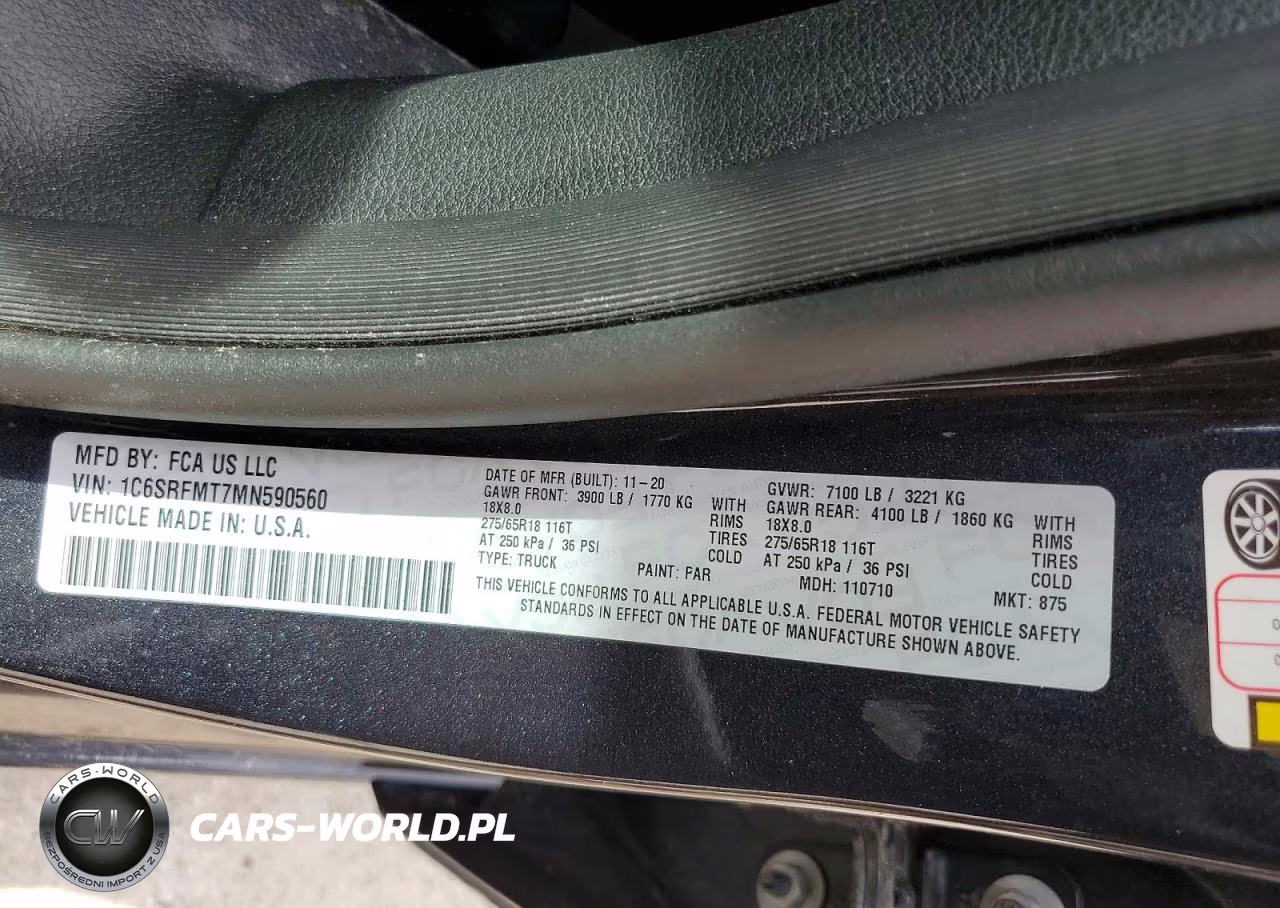 2021 Ram 1500 Big Horn VIN:1C6SRFMT7MN590560 - 13