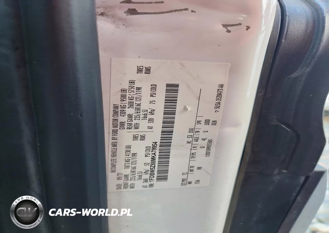 2021 Ford Transit Truck Cab And Chassis VIN:1FDBW5Z88MKA79954 - 13