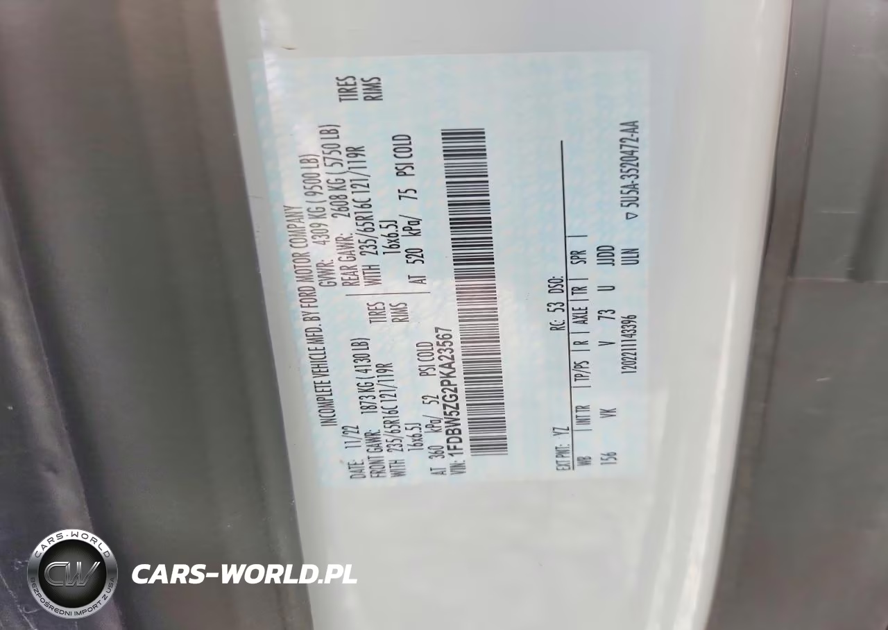 2023 Ford Transit Delivery Truck VIN:1FDBW5ZG2PKA23567 - 13