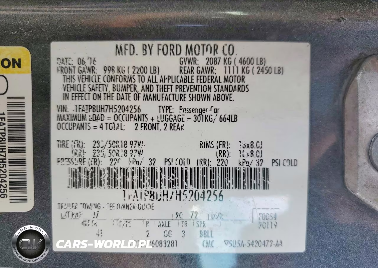 2017 Ford Mustang VIN:1FATP8UH7H5204256 - 13