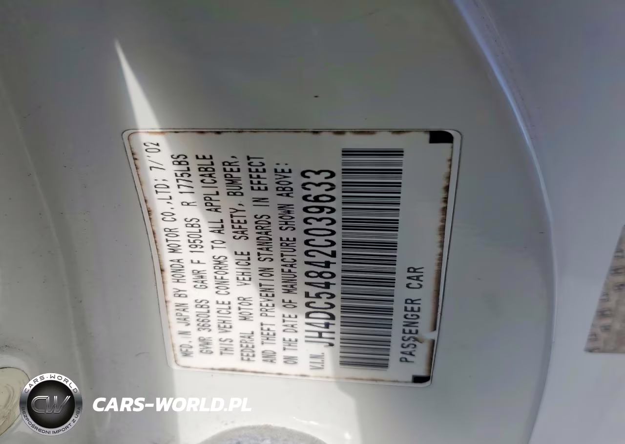 2002 Acura Rsx VIN:JH4DC54842C039633 - 12