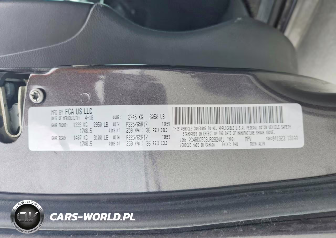 2018 Dodge Grand Caravan Gt VIN:2C4RDGEG9JR282401 - 13