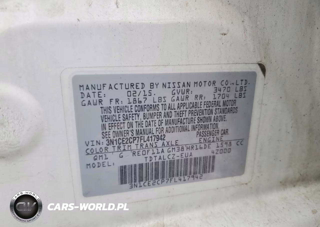 2015 Nissan Versa Note S Plus VIN:3N1CE2CP7FL417942 - 12