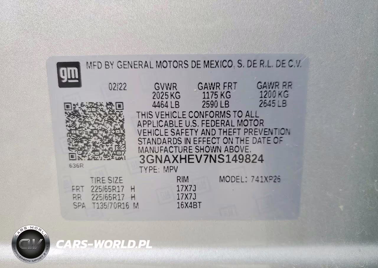2022 Chevrolet Equinox VIN:3GNAXHEV7NS149824 - 12