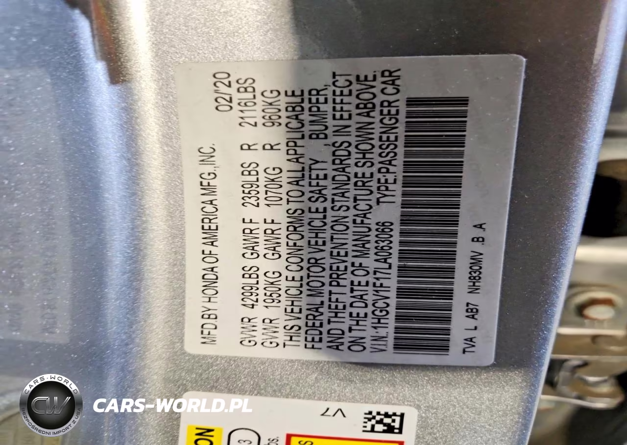 2020 Honda Accord Lx VIN:1HGCV1F17LA063066 - 12