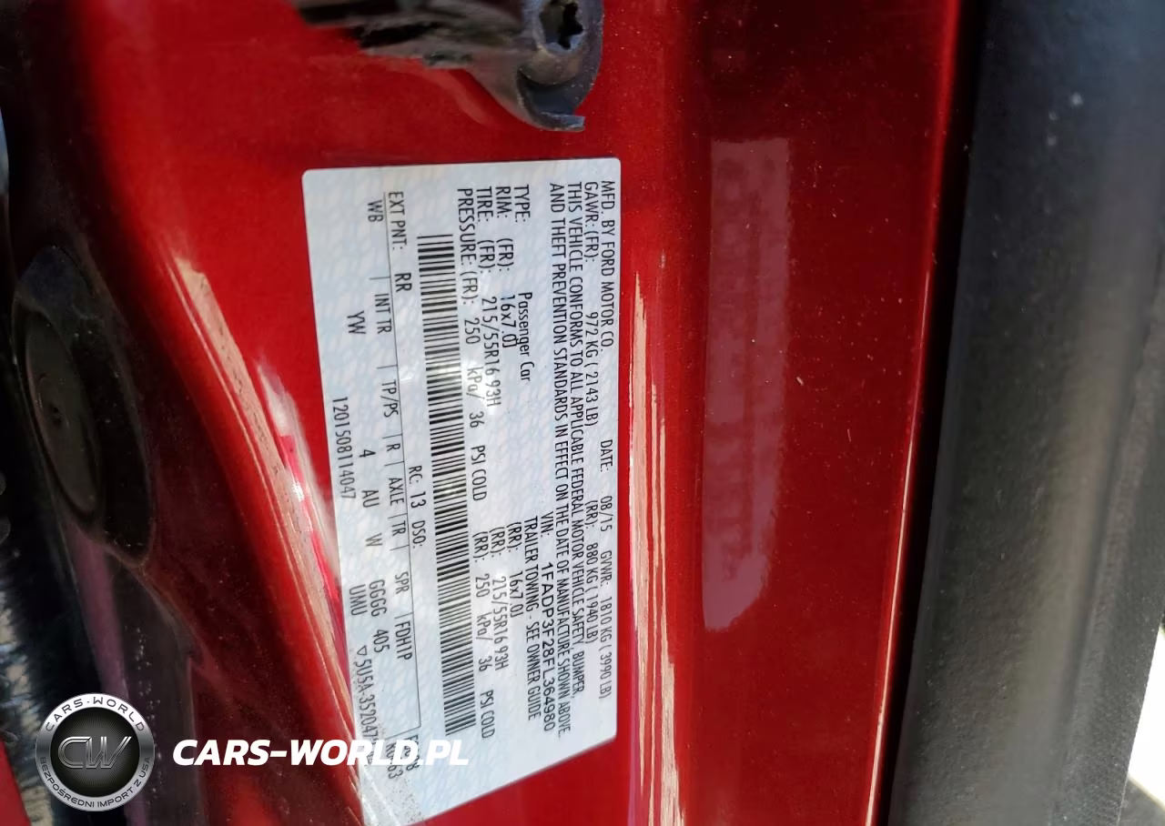 2015 Ford Focus Se VIN:1FADP3F28FL364980 - 12
