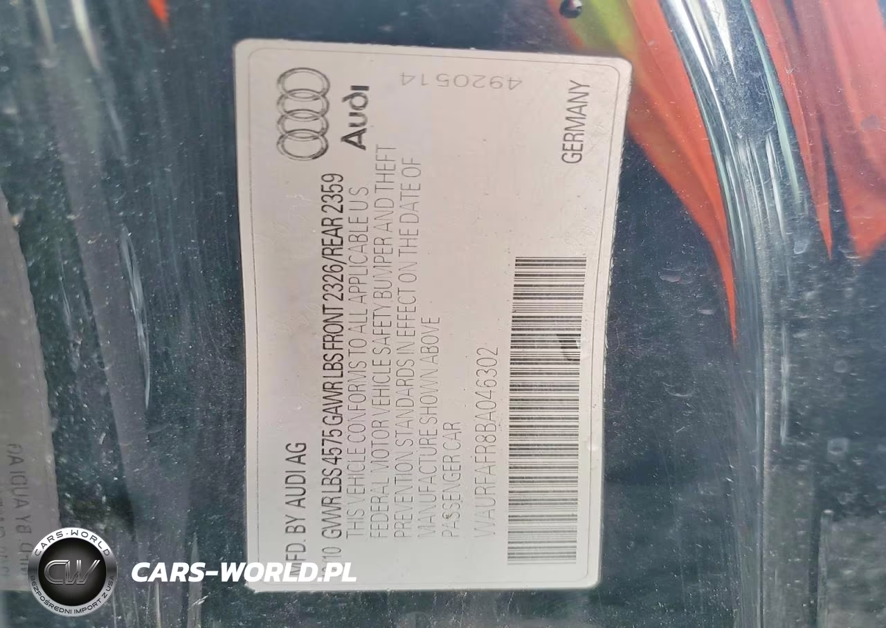 2011 Audi A5 Premium Plus VIN:WAURFAFR8BA046302 - 12