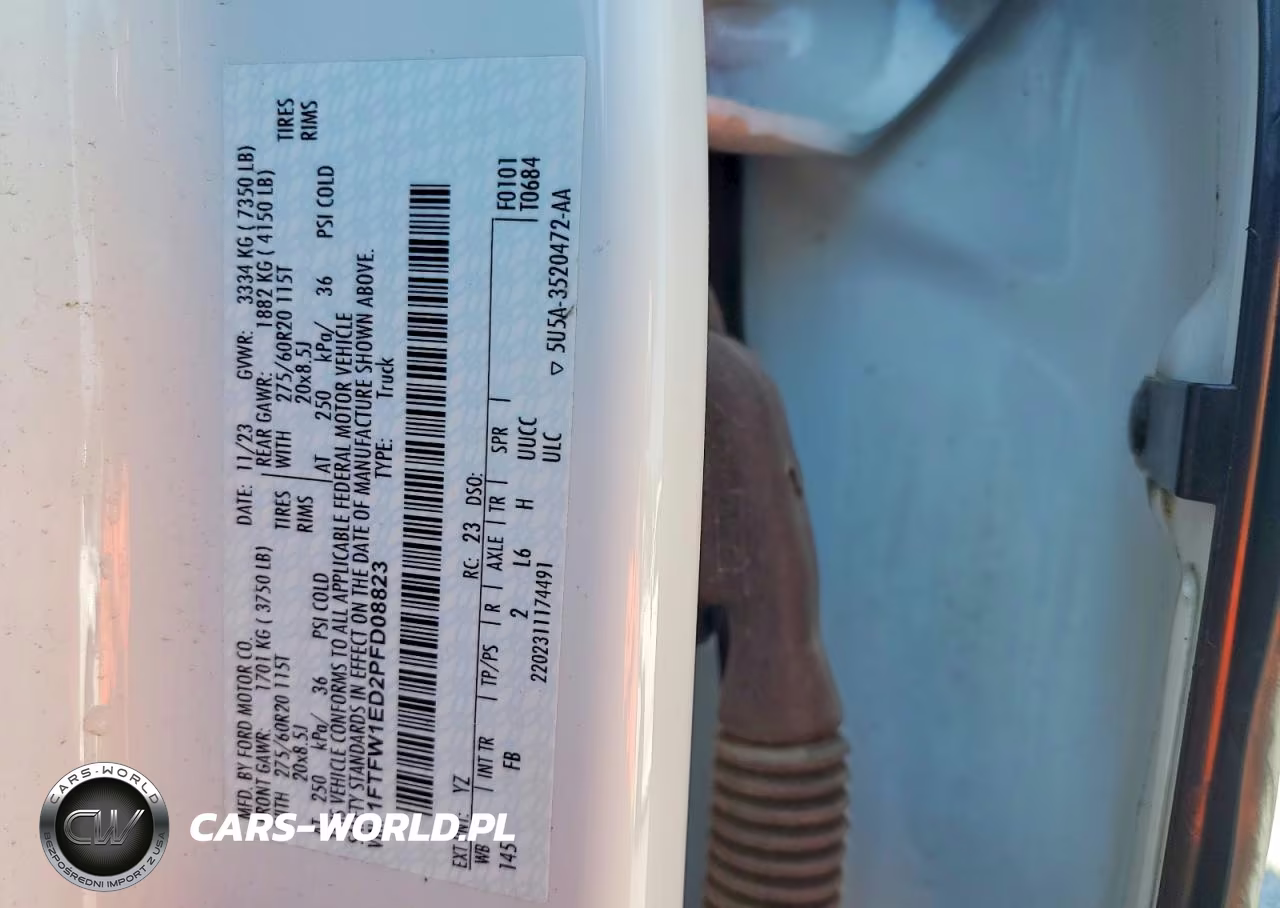 2023 Ford F150 Supercrew VIN:1FTFW1ED2PFD08823 - 12