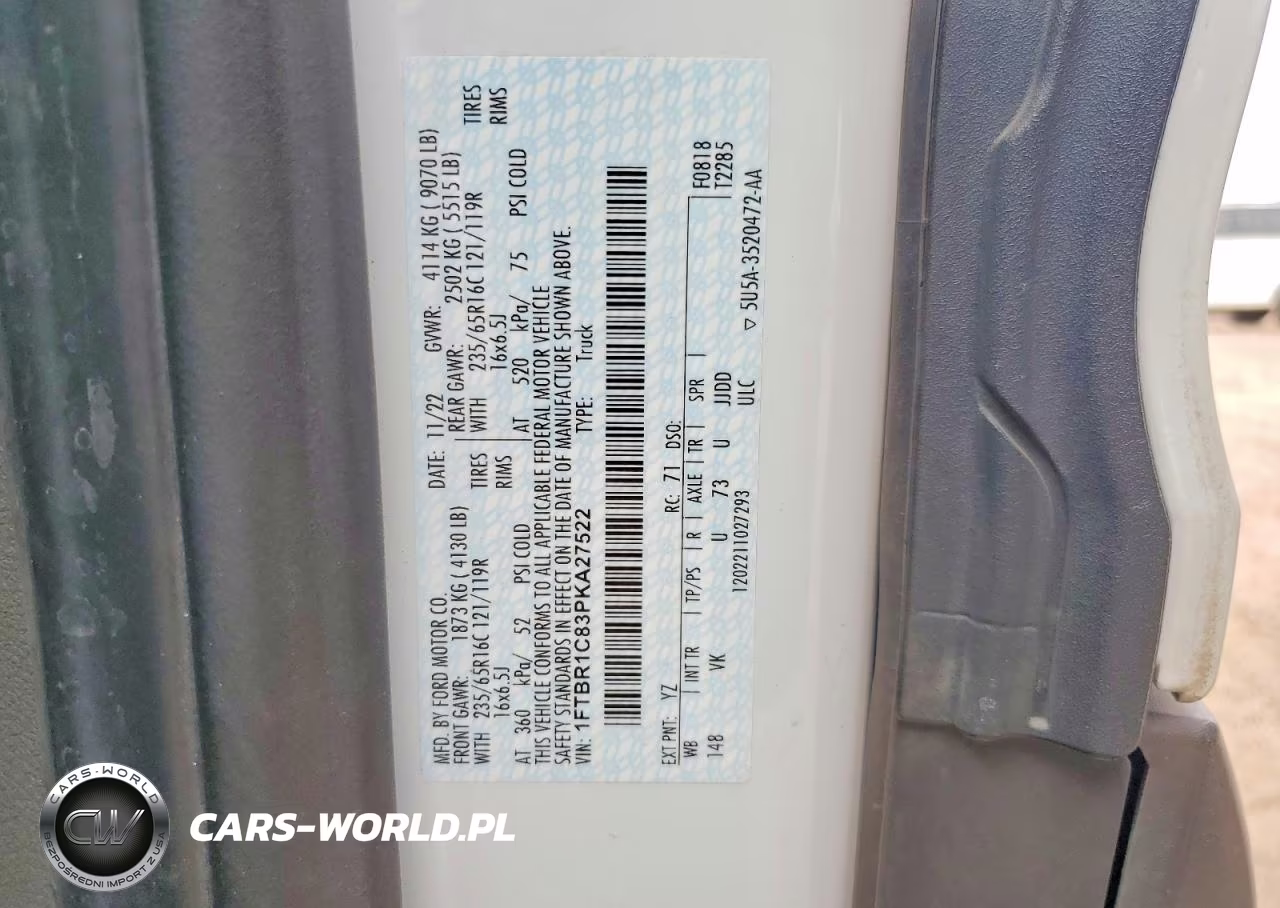 2023 Ford Transit T-250 VIN:1FTBR1C83PKA27522 - 13