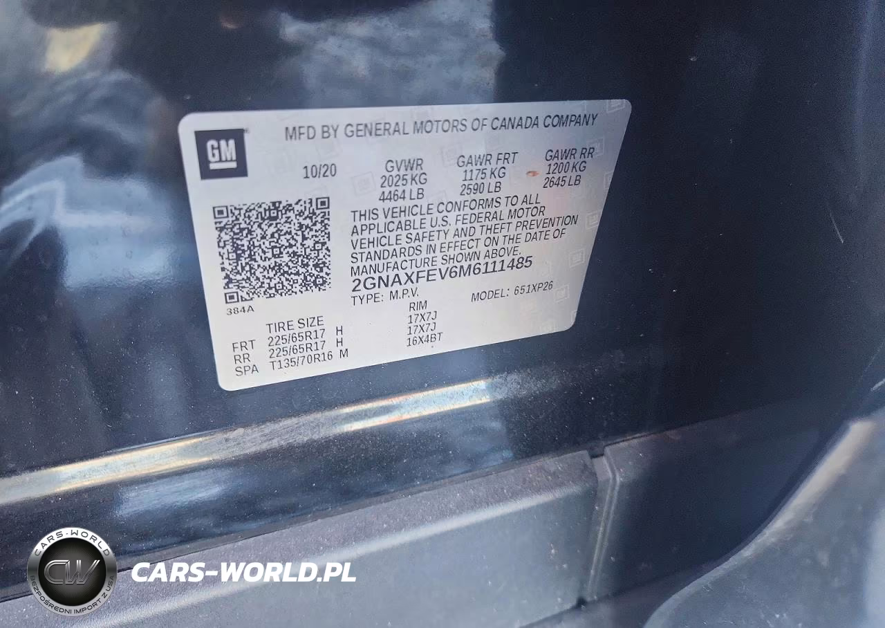 2021 Chevrolet Equinox VIN:2GNAXFEV6M6111485 - 13