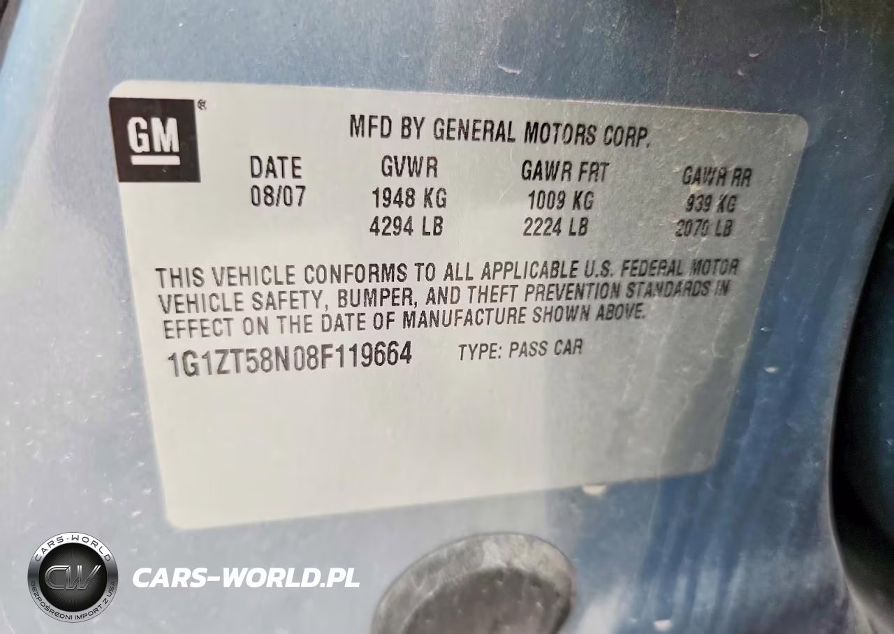 2008 Chevrolet Malibu Lt VIN:1G1ZT58N08F119664 - 12