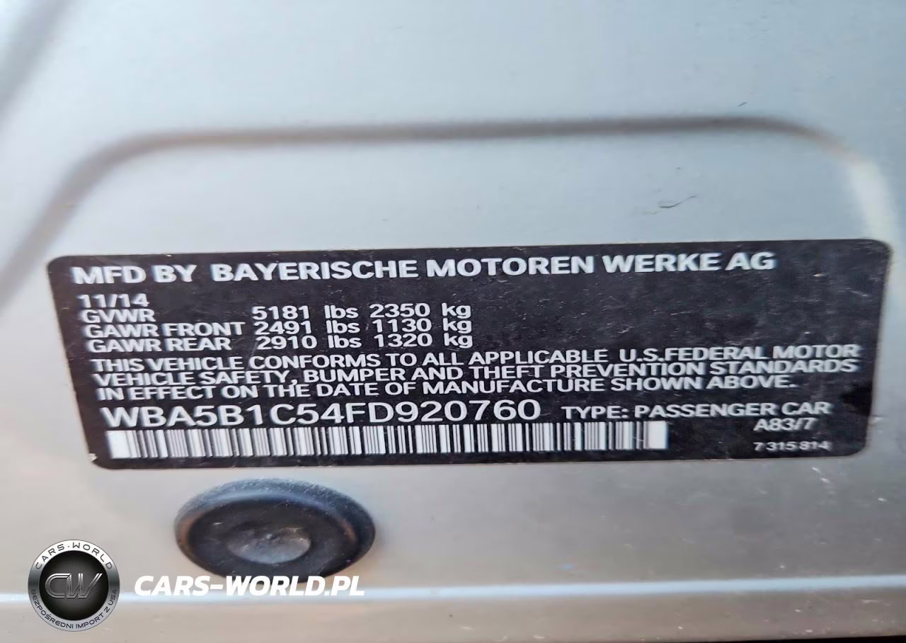 2015 BMW 535 I VIN:WBA5B1C54FD920760 - 13