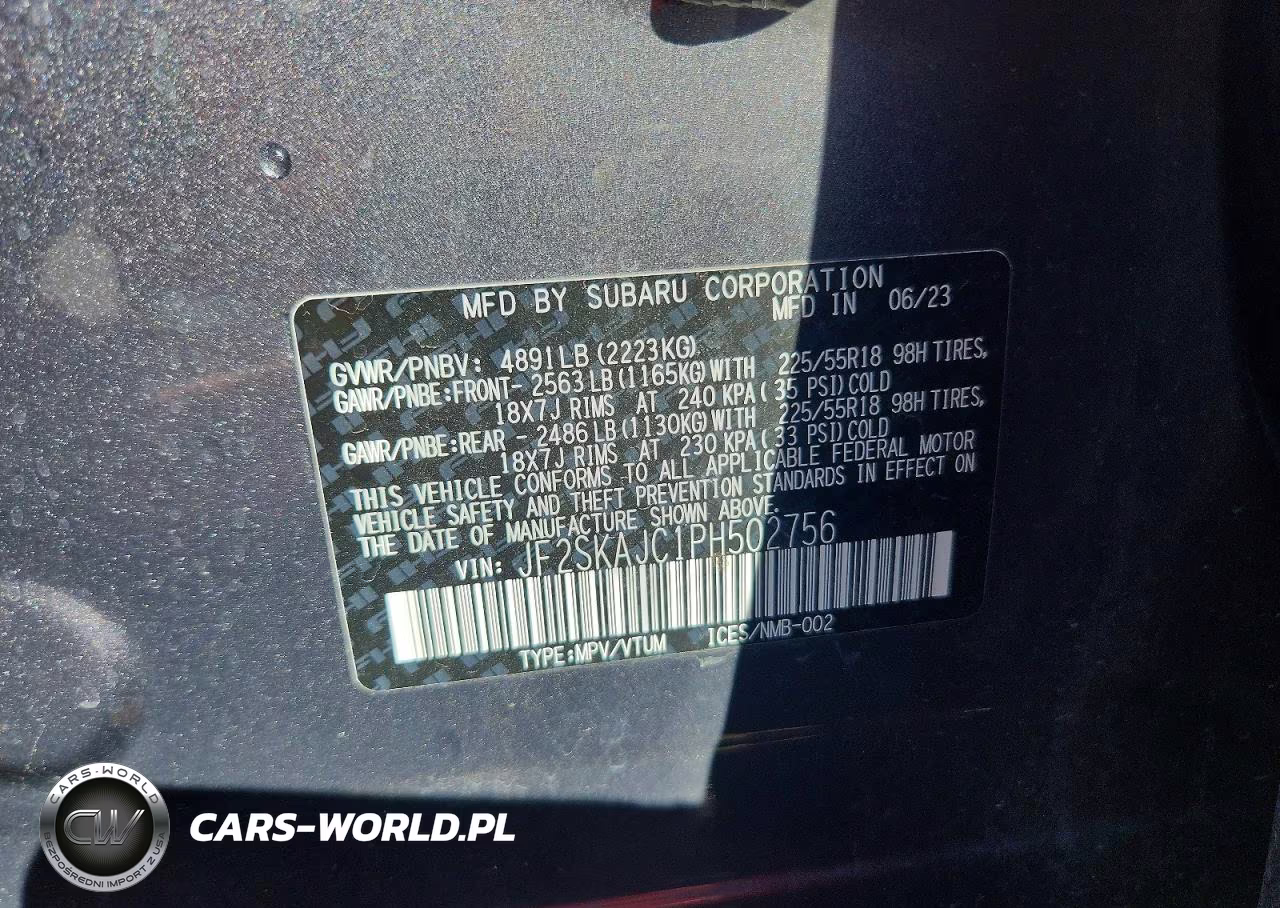 2023 Subaru Forester Sport VIN:JF2SKAJC1PH502756 - 13