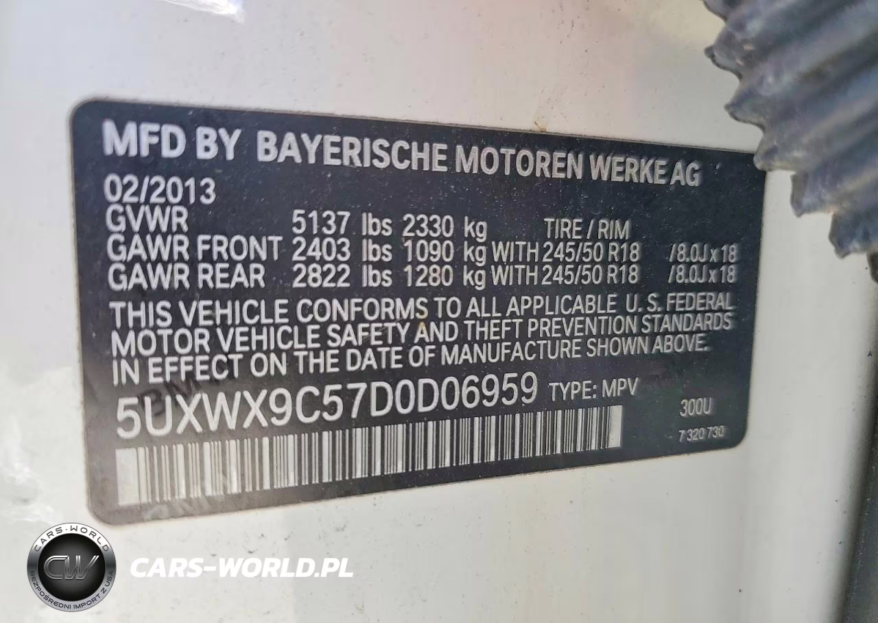 2013 BMW X3 xDrive28I VIN:5UXWX9C57D0D06959 - 13