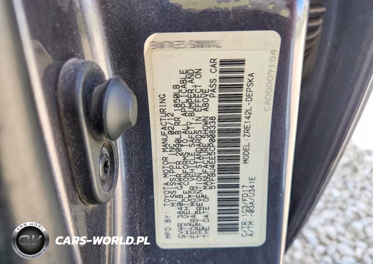 2012 Toyota Corolla S VIN:5YFBU4EE5CP008338 - 13