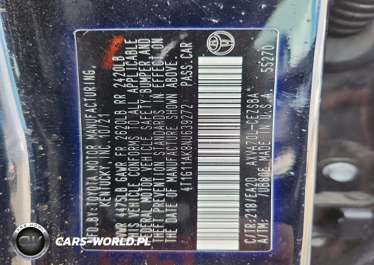 2022 Toyota Camry Se VIN:4T1G11AK8NU639272 - 13