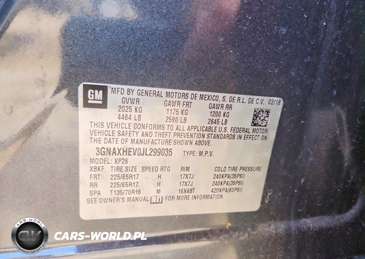 2018 Chevrolet Equinox Ls VIN:3GNAXHEV0JL299035 - 13