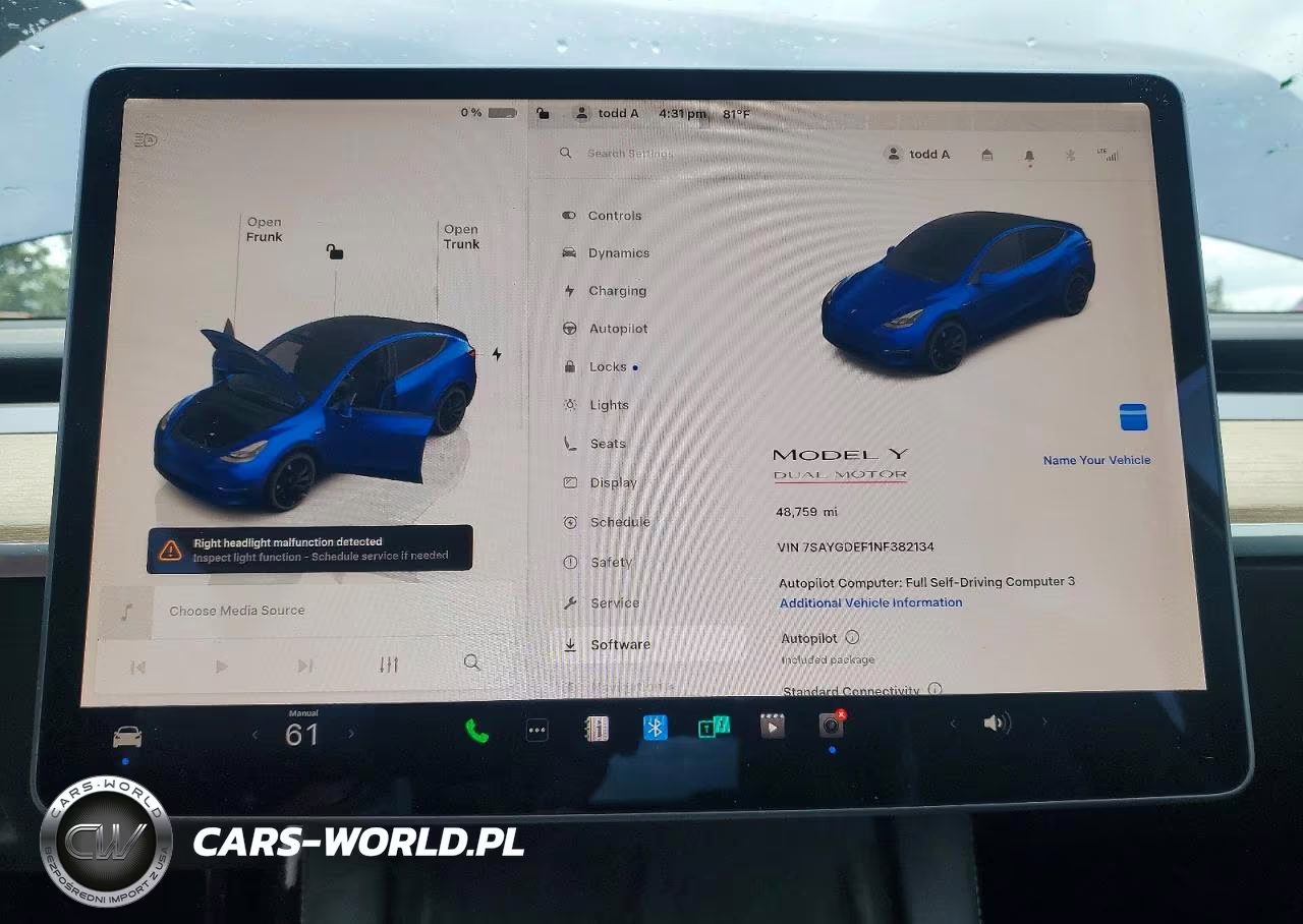2022 Tesla Model Y VIN:7SAYGDEF1NF382134 - 9