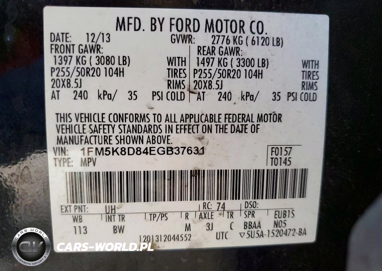 2014 Ford Explorer Xlt VIN:1FM5K8D84EGB37631 - 13