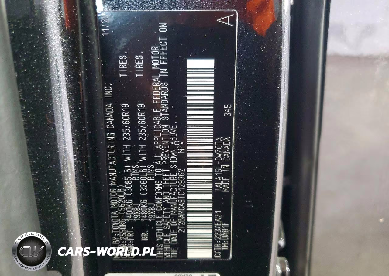 2026 Lexus Rx 350 Premium VIN:2T2BAMCA9TC129362 - 12