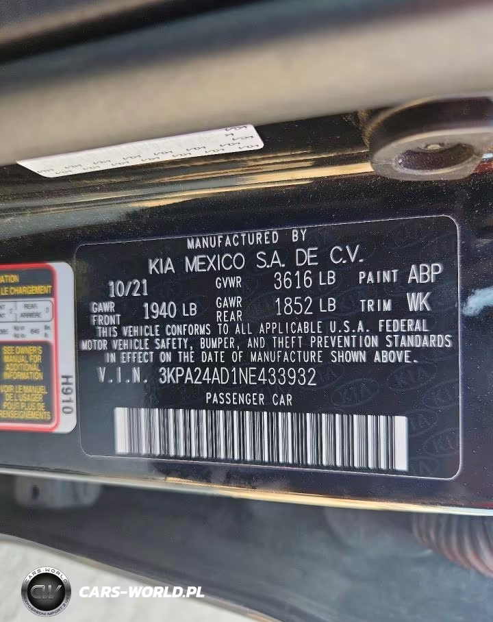 2022 Kia Rio Lx VIN:3KPA24AD1NE433932 - 13