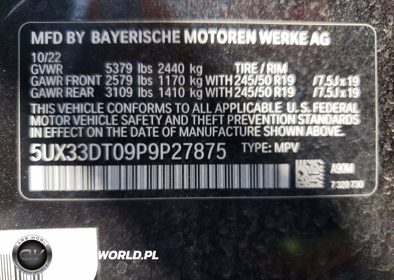 2023 BMW X4 xDrive30I VIN:5UX33DT09P9P27875 - 13