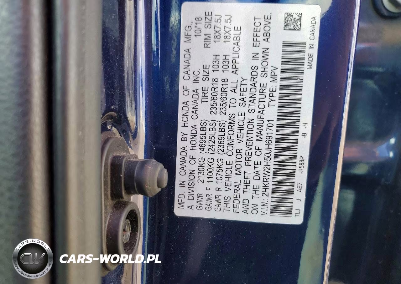 2018 Honda Cr-V Ex VIN:2HKRW2H50JH691701 - 13