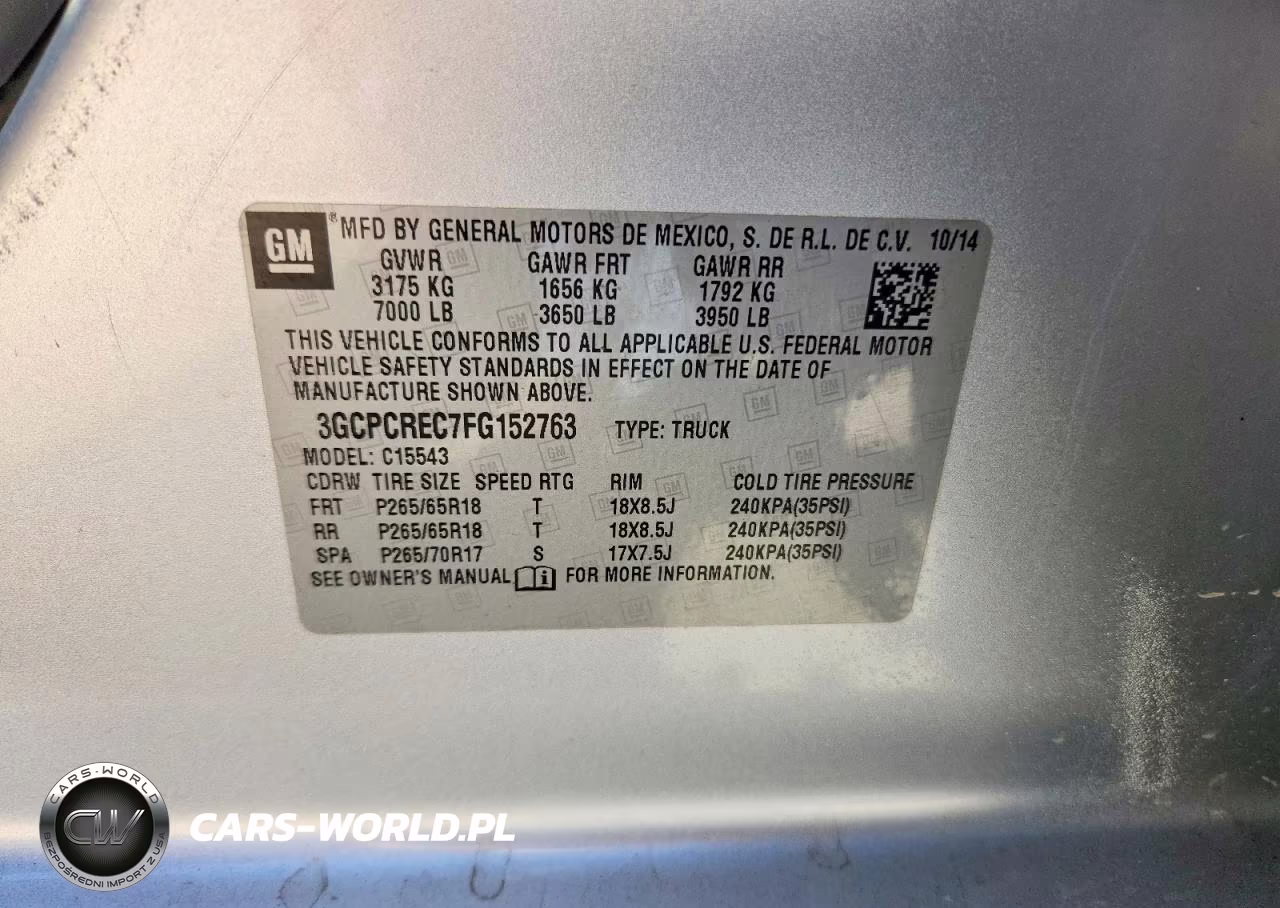 2015 Chevrolet Silverado C1500 Lt VIN:3GCPCREC7FG152763 - 12