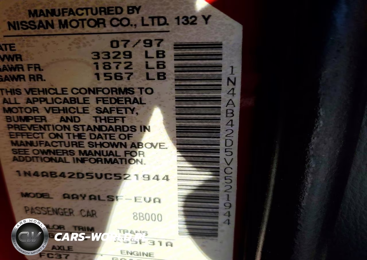 1997 Nissan 200Sx Base VIN:1N4AB42D5VC521944 - 12