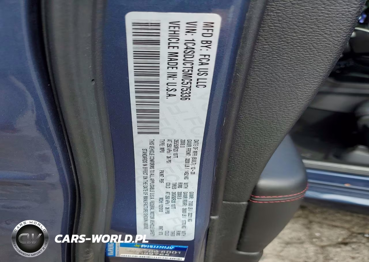 2021 Dodge Durango R VIN:1C4SDJCT5MC575336 - 13