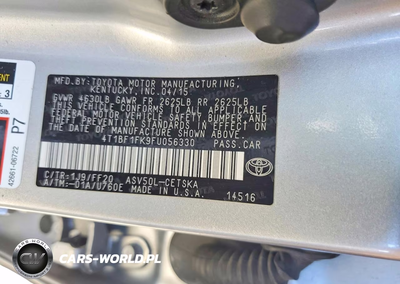 2015 Toyota Camry Se VIN:4T1BF1FK9FU056330 - 12