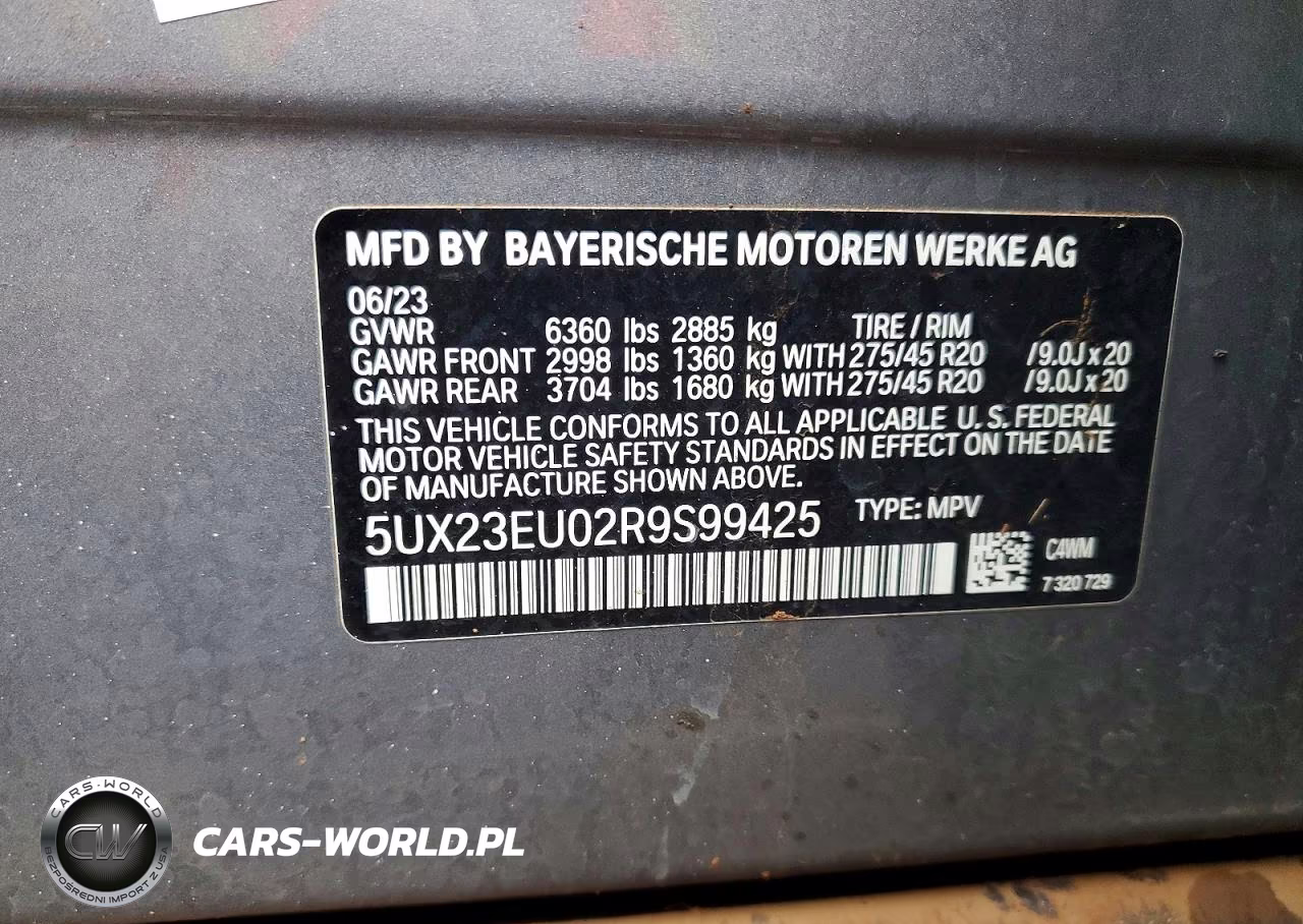 2024 BMW X5 xDrive40I VIN:5UX23EU02R9S99425 - 13