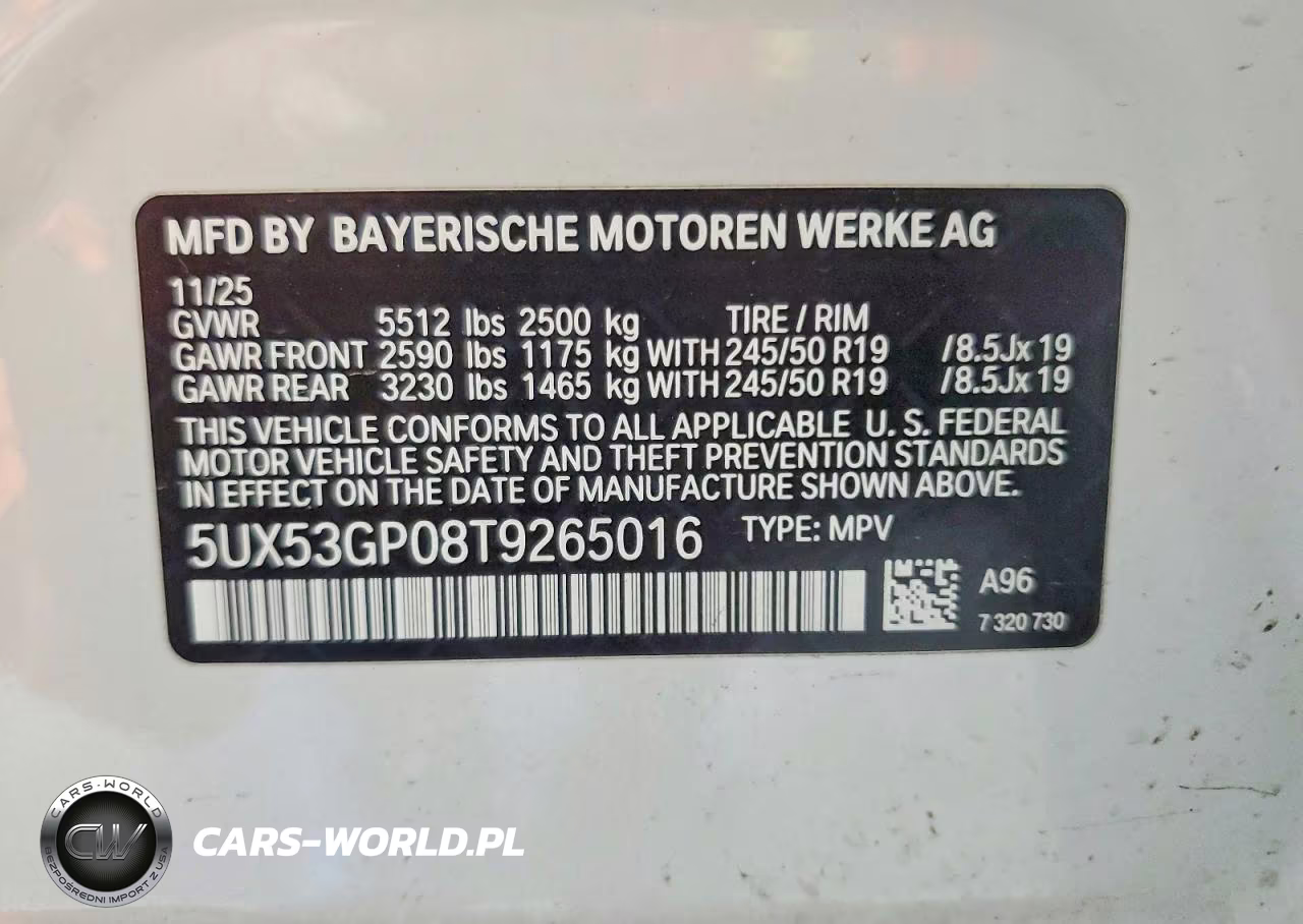 2026 BMW X3 30 xDrive VIN:5UX53GP08T9265016 - 13
