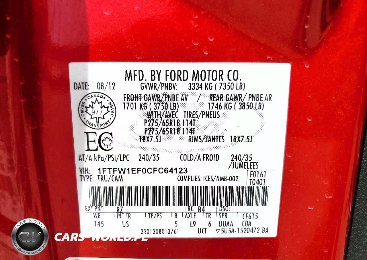 2012 Ford F150 Supercrew VIN:1FTFW1EF0CFC64123 - 12